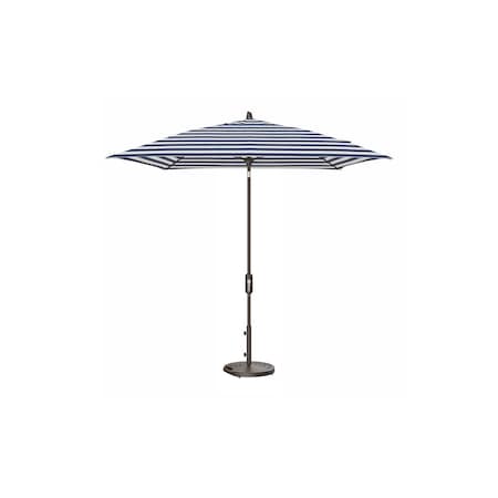 Treasure Garden 7.5 ft Square Patio Umbella, aluminum, fiberglass ribs, outdoor, Kinzie Royal Stripe UM847SQ-00 6733 Kinzie Royal Stripe