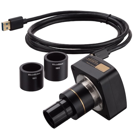Amscope 2MP USB 2.0 Back-illuminated Color CMOS C-mnt Microscope Camera w/Reduction Lens MU200-BI