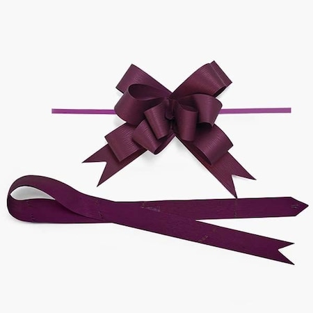 Nashville Wraps 6-3/4 Burgundy Textured Poly Butterfly Pull Bows, 12PK 16TBU