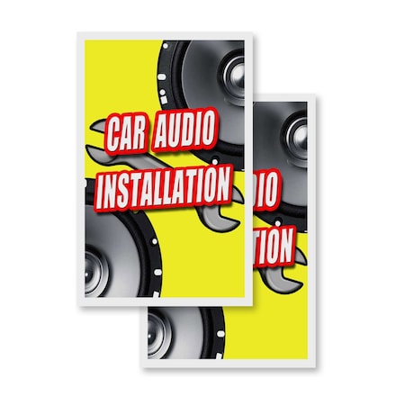 Signmission Car Audio Installation, Vinyl Decals Only 24 Inch x 36 Inch, Vinyl Decal, 2PK DSB-2436-2PACK-Car Audio Installation