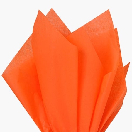 Nashville Wraps Orange Color Tissue Paper, 20x30, 24 Soft Fold Sheets, 24PK CTQOR