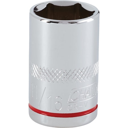 Channellock 1/2'' Drive 11/16'' 6-Point Shallow Standard Socket 302767
