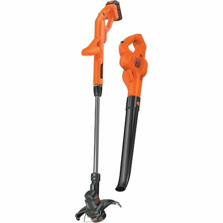 Black & Decker 20V MAX* Lithium 10 In. String Trimmer/Edger + Hard Surface Sweeper Combo Kit LCC221