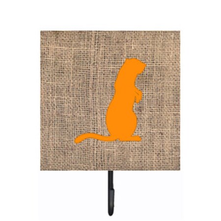 Carolines Treasures Meerkat Burlap And Orange Leash Or Key Holder BB1118-BL-OR-SH4