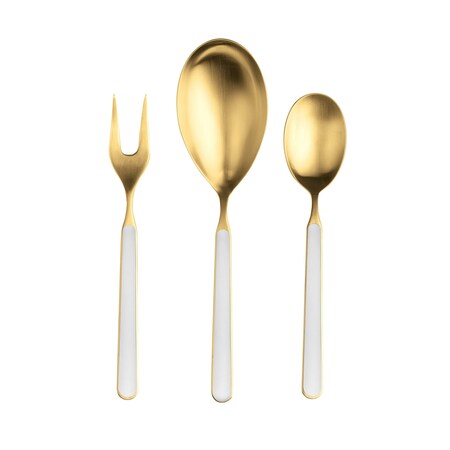 Mepra Fantasia Ice Gold Serving Set - 3 Pieces - Porcelain 10W622003OI