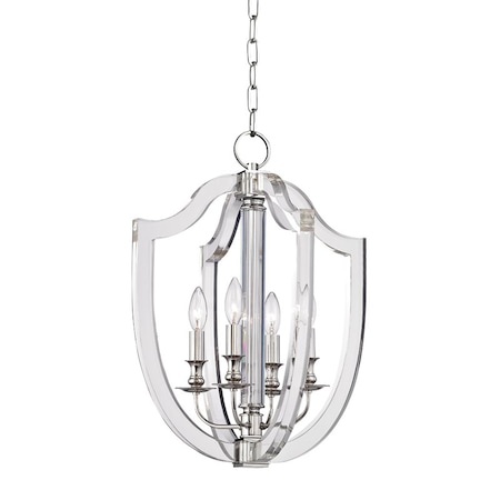 Hudson Valley Lighting Arietta 4 Light Pendant 16.5 In. Polished Nickel 6516-PN