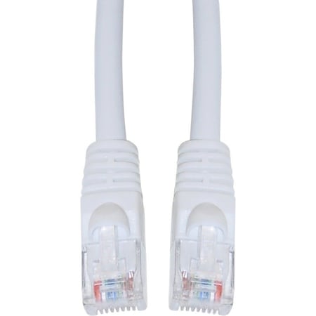 Cable Wholesale Cat5e White Copper Ethernet Patch Cable, Snagless/Molded Boot, POE Compliant, 2 foot 10X6-09102