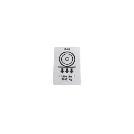 Genie REPLACEMENT DECAL, WHEEL LOAD S65 82550GT