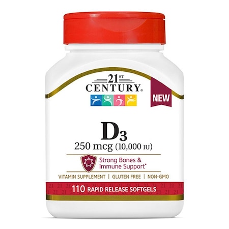 21St Century Vitamin D3, 250mcg, 10000IU, 110PK 74098528060