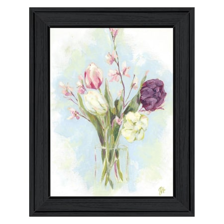 Homeroots Flower Farm Bouquet Black Framed Print Wall Art 529928