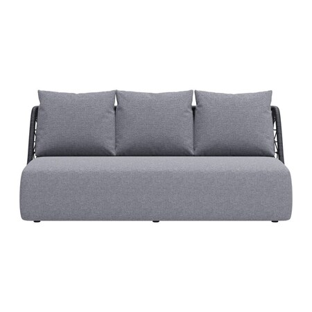 Homeroots 76" Gray Polypropylene Sofa 667664