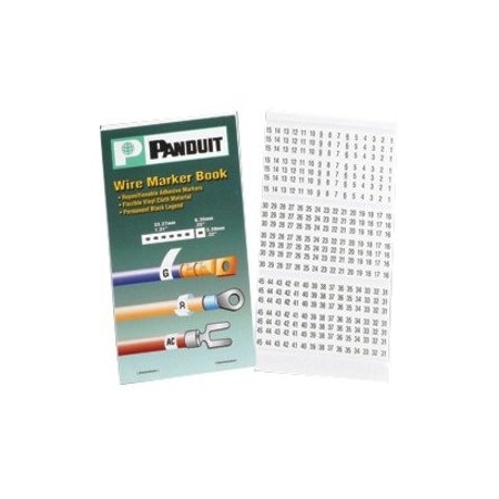Panduit Wire Marker Book, Vinyl Cloth, Nema PCMB-10