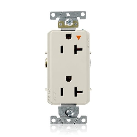Leviton DPl IG Dup Rec 20A 125V Self-Gr LtAl 16362-TIG