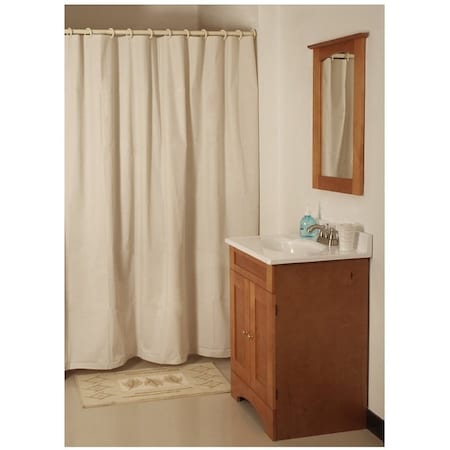 Simple Spaces Shower Curtain, Vinyl, White, White SD-MCP01-W3L