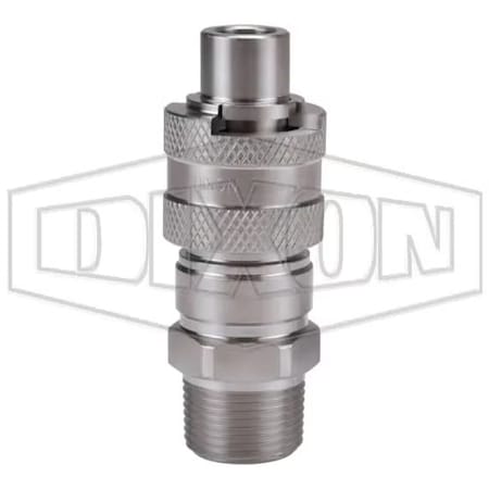 Dixon Dix-Lock N Series Bowes Interchange Male Quick Disconnect Coupler, 3/4-14 Nominal, Quick Disconnect N4M6-S