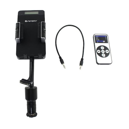 Sanoxy MP3 FM Transmitter Kit Adjustable Anti-Slip Phone Holder Mount with USB / iPod Nano / iPod Touch SANOXY-FMTRNS-IPOD