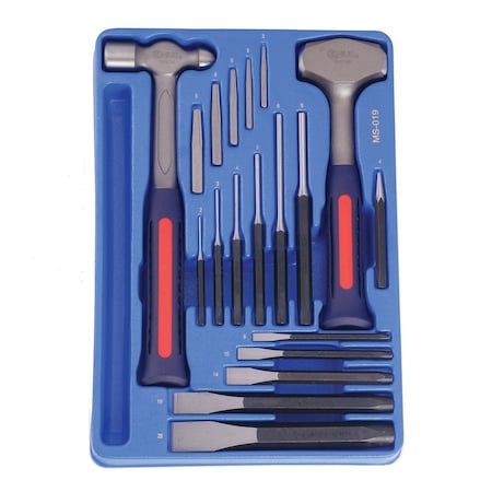 Genius Tools 19 pc. Punch, Chisel & Hammer Set MS-019