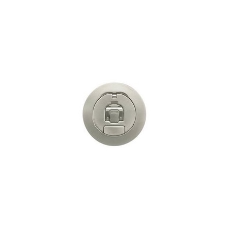 Hubbell 4 in Round Recessed Floor Box Cover, Nickel Finish AFBS1R4CVRNKL