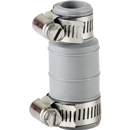Prosource Dishwasher Connector with Clamp, 3/4 x 1 in, Hose Clamp, PVC, Gray DWC-100