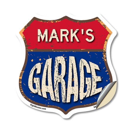 Signmission Mark's Garage, 12 Inch X 12 Inch, Vinyl Decal SHI-D-12-383-MARK