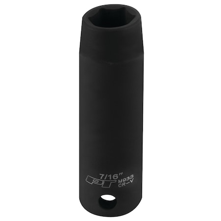 Perform Tool Socket 3/8 In Drive; 7/16 In; Standard; Deep Impact Socket; 6 Point; Chrome Vanadium Steel; Single M933