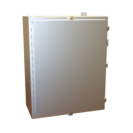 Hammond Clamps Electrical Enclosure, 30 in H, 12 in D, 24 in W, 12, 13, 4, 4X, Aluminum 1418N4ALK12