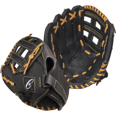 Champion Sports Fielder's Glove, Nylon, Black cbg935rh