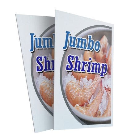 Signmission Jumbo Shrimp, Plastic Signs Only 24 Inch x 36 Inch, Corrugated Plastic, 2PK CSB-2436-2PACK-Jumbo Shrimp
