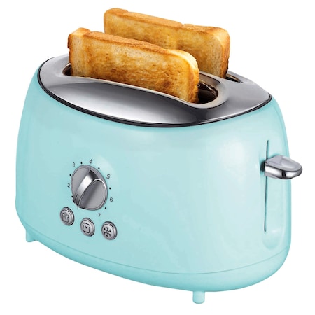 Brentwood Industries Cool Touch 2-Slice Extra Wide Slot Retro Toaster in Blue TS-270BL