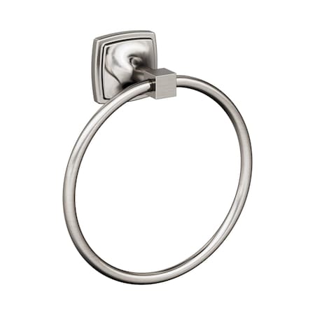 Amerock Stature Brushed Nickel Transitional 7-9/16 in 192 mm Length Towel Ring BH36092G10
