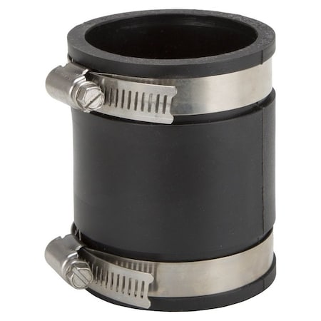 Prosource Coupling, 2 in x 2 in, PVC, Black FC56-22