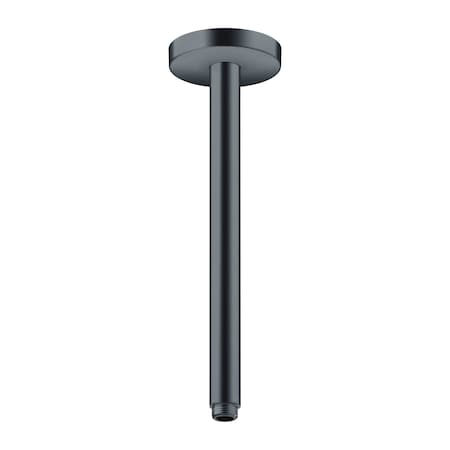 Axor ShowerSolutions Extension Pipe for Ceiling Mount, 12" in Brushed Black Chrome 26433341