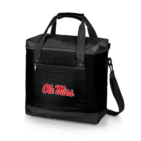 Picnic Time Family Of Brands NCAA Ole Miss Rebels Montero Tote Cooler Bag - Soft Cooler Bag - Picnic Tote, Black 604-00-179-374-0
