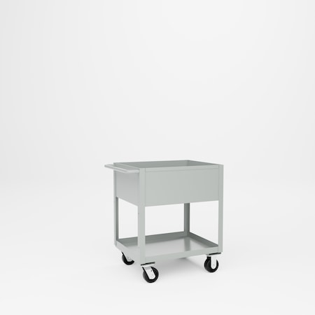 Pucel Tray Top Box Truck, 24 in W x 30 in D x 37 in H, 12 in Deep Box, Light Blue TT-2430-12P