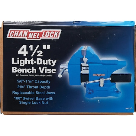 Channellock 4-1/2'' Light-Duty Bench Vise 368715