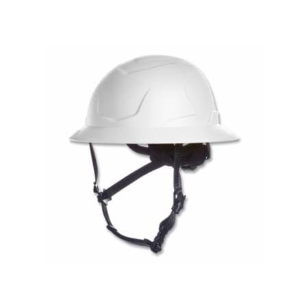 V-Gard H2, Safety Helmet, Type II, Full Brim, Rachet Suspension, Non-Vented, White 454-10250593