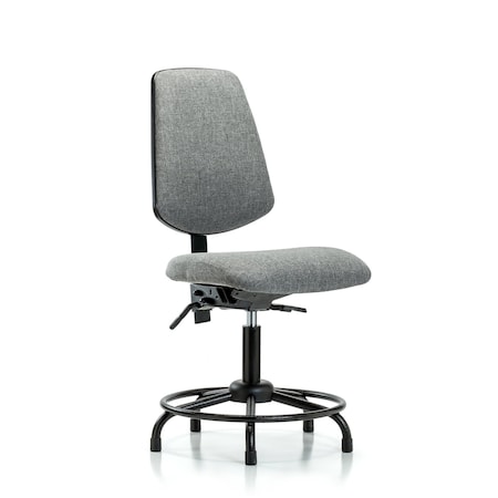 Blue Ridge Ergonomics Desk Chair Fab Desk Chair, Med, Bk, RT, Tilt Glds, Gry, No Arms, 19" to 24" Height, Fabric, Grey BR-FDHCH-MB-RT-T1-A0-RG-F44