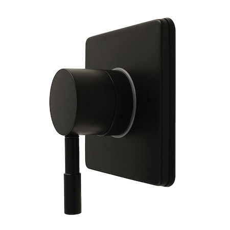 Kingston Brass Single-Handle Six-Way Diverter Valve with Square Trim Kit, Matte Black KS4040DL