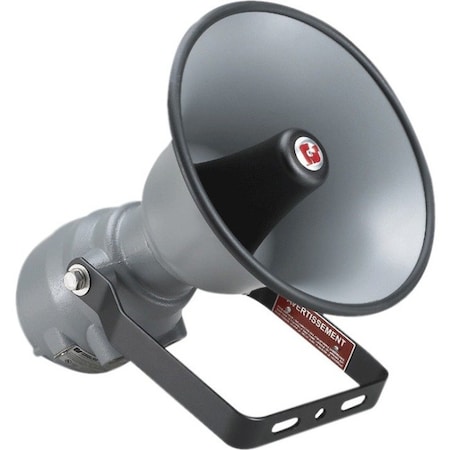 Federal Signal Speaker, Siren, Continuous, 120V AC, 240V AC, 24V DC, 101 to 108dB, Die Cast Aluminum, Gray SSTX3-MV