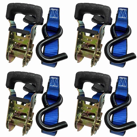 Everest 1 inx12 ft Ratchet Tie Down 1000lbs WLL, 4PK S41121