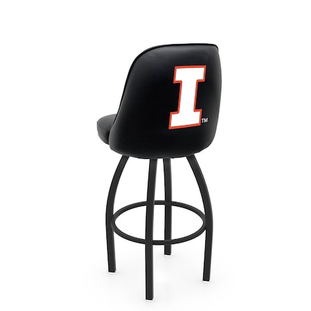 Holland Bar Stool Co Logo Grizzly Illinois 30 in. Swivel Bar Stool with Black Wrinkle Finish L048