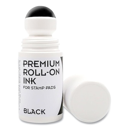 Consol Stamp 2 oz Premium Roll-On Ink Refill Stamp, Black 30259