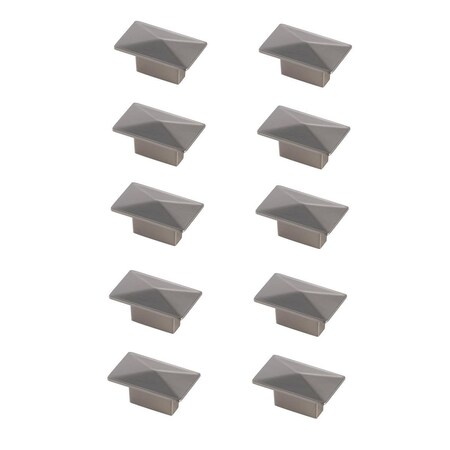 Plaza 2 in. Perry Multipack Rectangle Knob, Brushed Nickel, 10PK PL2946114