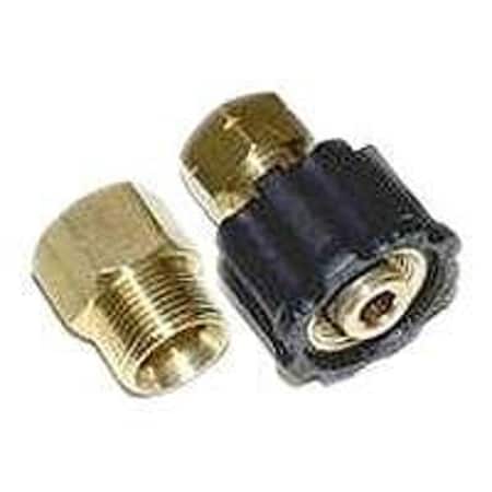 Mi-T-M Screw Connect, 3/8 in Connection, FNPT x M22, Brass AW-0017-0035