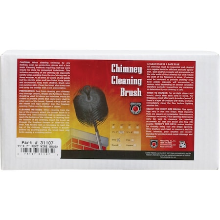 Meecos Red Devil 11'' x 7'' Rectangular Wire Chimney Brush 31107