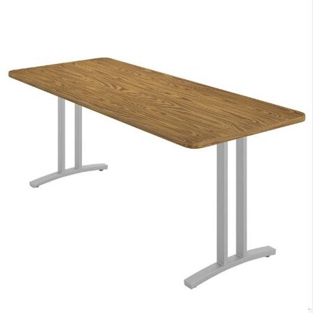 Correll Rectangle Modern Design Executive Table/Desk, 72 in W, Particleboard Top, Medium Oak CD3072R-06-14-06