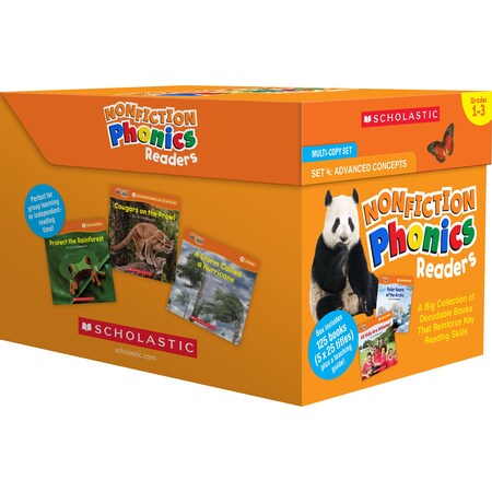 Scholastic Teaching Solutions Nonfiction Phonics Readers Set 4: Advanced Concepts, Multiple-Copy Set, 125-Book Set 9781546164586