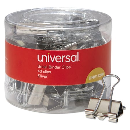 Universal Office Products UNV Small Binder Clips, Slver - 40 Per Pack, 40PK 11240
