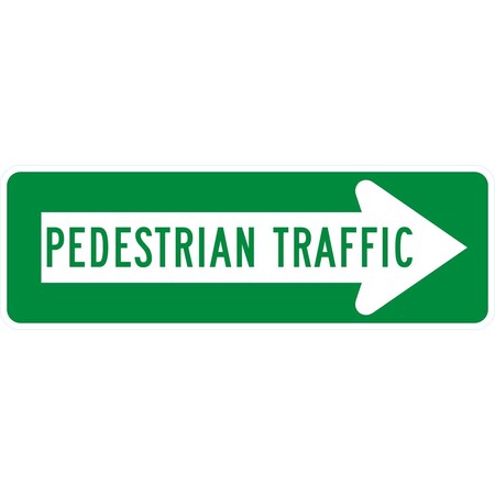 Lyle Pedestrian Traffic >, 36x12, High Intensity Prismatic, White G-15751-HI_36x12