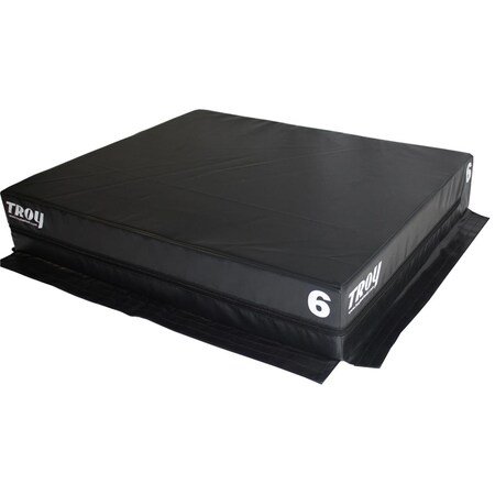 Troy Barbell 6 in. Padded Plyo Box, Black T-PLYO-6